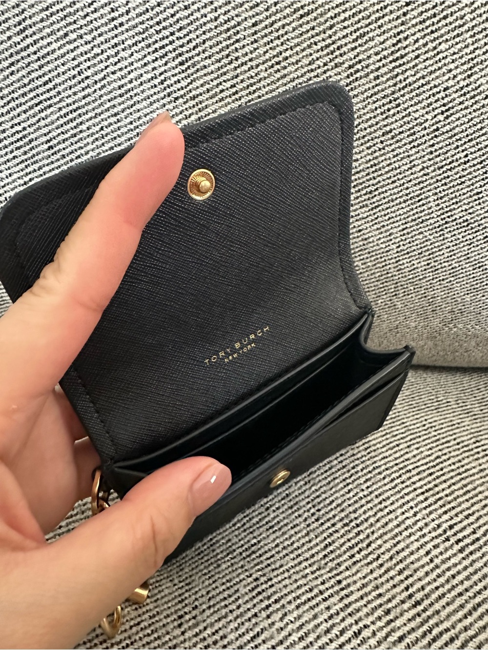 Last 1‼️Tory Burch Emerson Flap Card Case 157146 In Black - Picture 5 of 7
